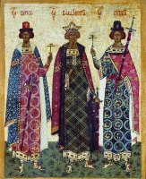 Святой князь Владимир Киевский с сыновьями Борисом и Глебом